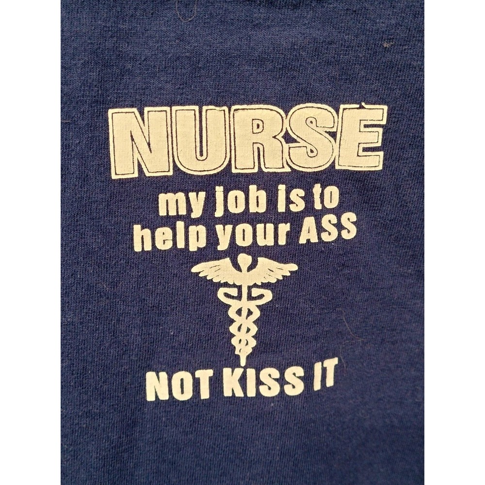 Nurse Humor T-Shirt Hanes ComfortSoft XL Key West FL Blue Cotton‎ Short Sleeve